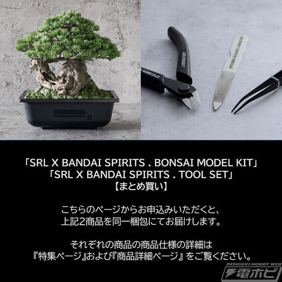 盆栽がBANDAI SPIRITSの最新技術でプラモデル化！バランスを見ながら1