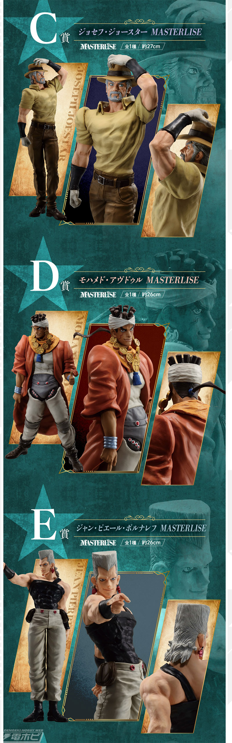 一番くじ ジョジョの奇妙な冒険 STARDUST CRUSADERS」がパワーアップし