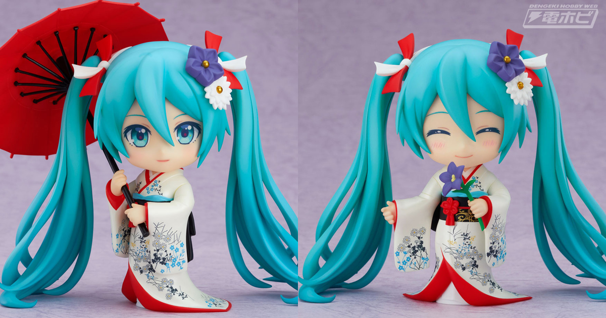 森倉円氏が手掛けた〈冬木小袖〉を着こなす初音ミクが「ねんどろいど