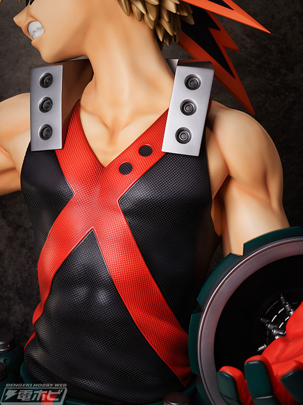 僕のヒーローアカデミア』大迫力の爆豪勝己の1/1スケール胸像