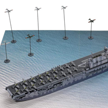 航空自衛隊基地飛行場情景の1/700スケールジオラマセットがAmazonで