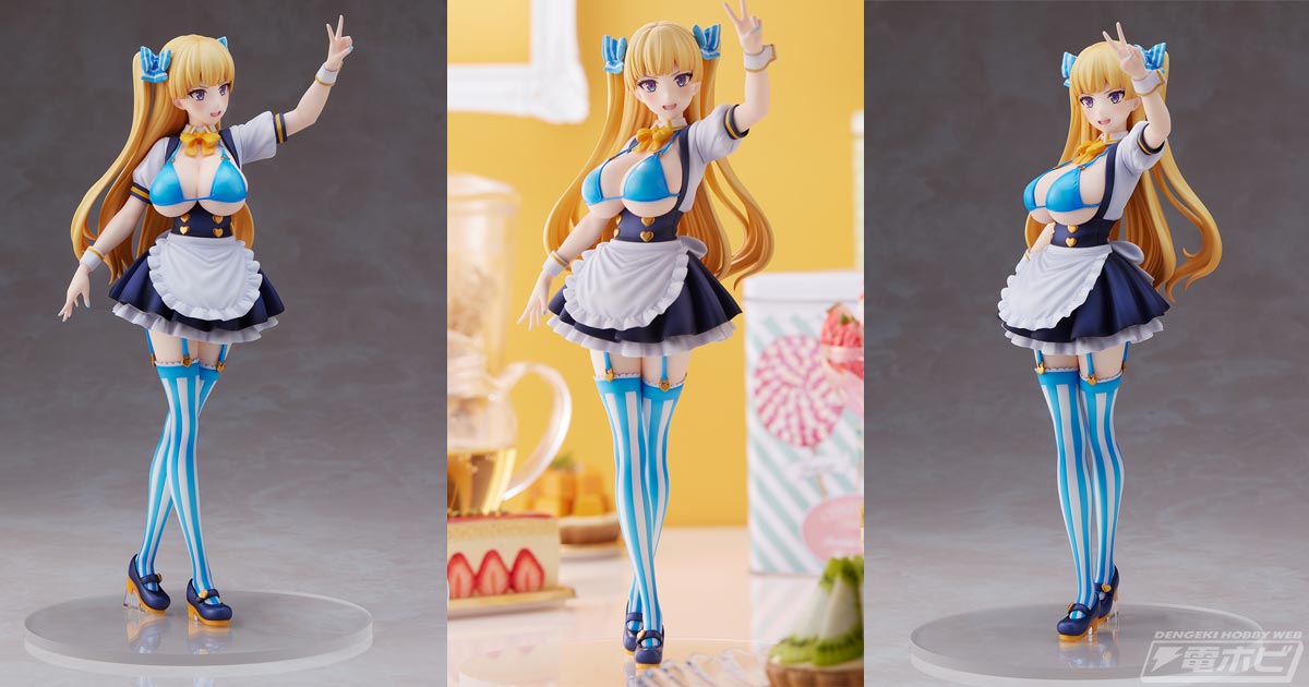 胸元が大胆に開いたウェイトレス衣装がセクシー！ミチハス氏の描く