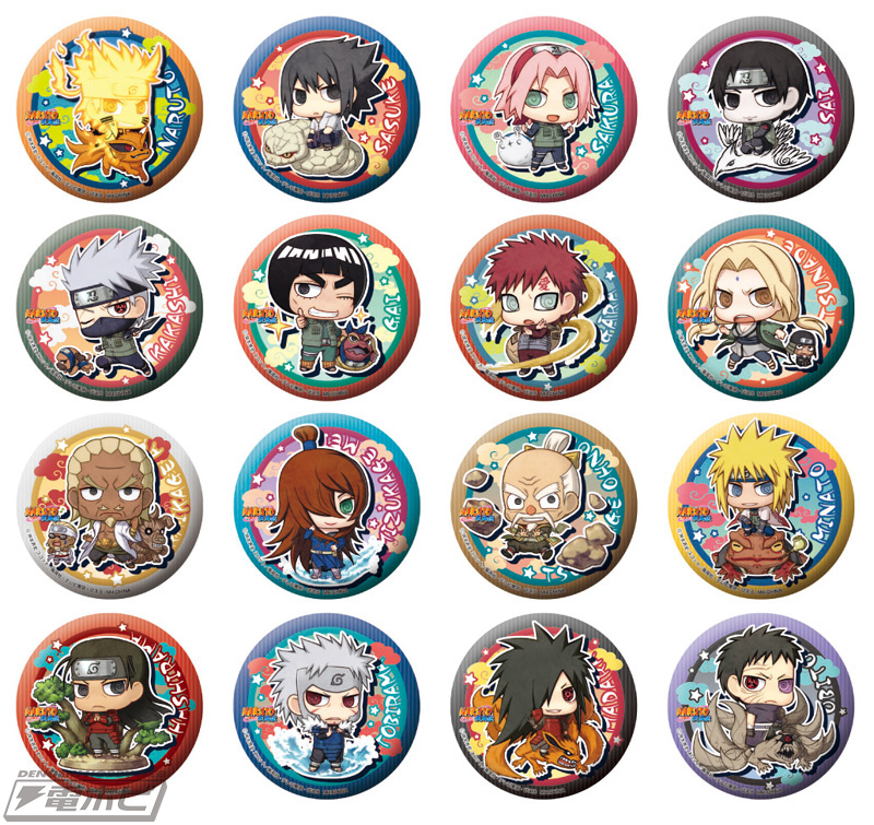 NARUTO-ナルト- 疾風伝』缶バッジコレクション2種＆ラバーマスコット2