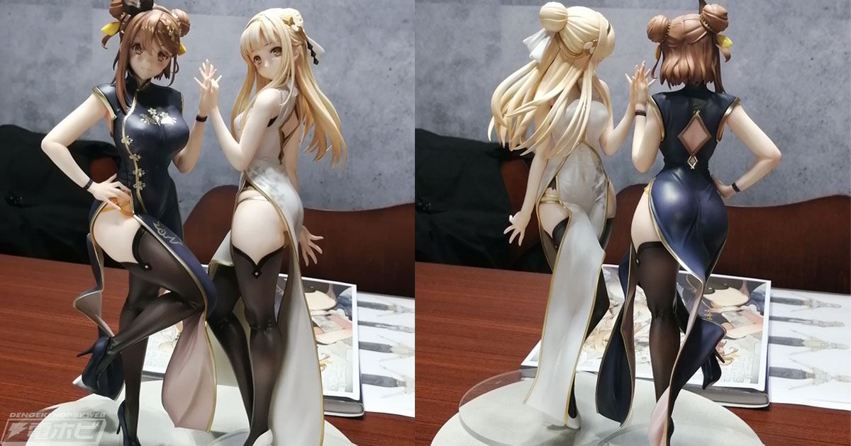 ライザのアトリエ』チャイナドレス姿のライザとクラウディアの監修中