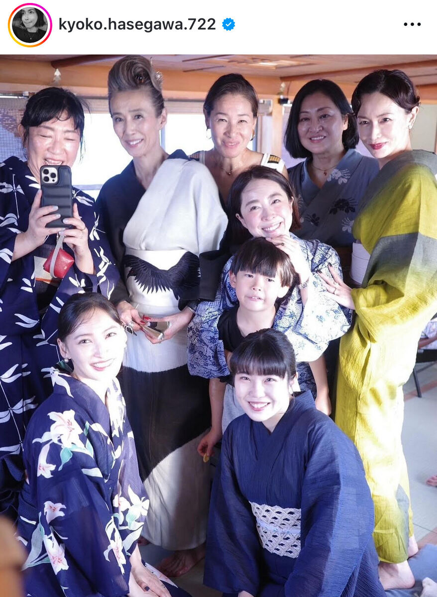 長谷川京子、「夏の思ひ出」豪華メンバーの浴衣姿に「みんな美しい