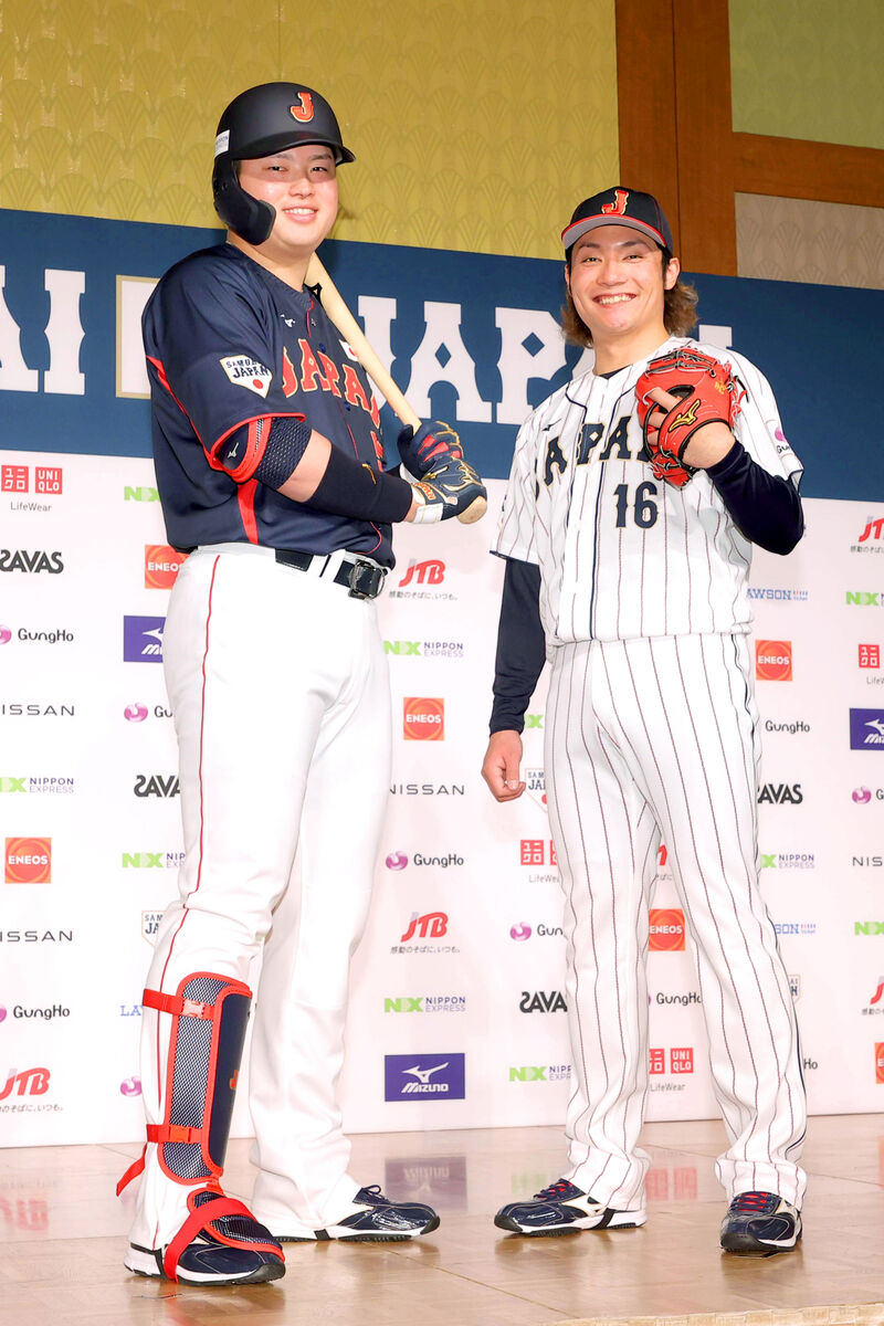 侍ジャパン】村上宗隆「もう一度世界一を」新ユニ発表会見で来年の