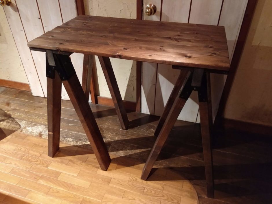 ソーホースブラケットを使った自作キャンプテーブルの高さの計算方法