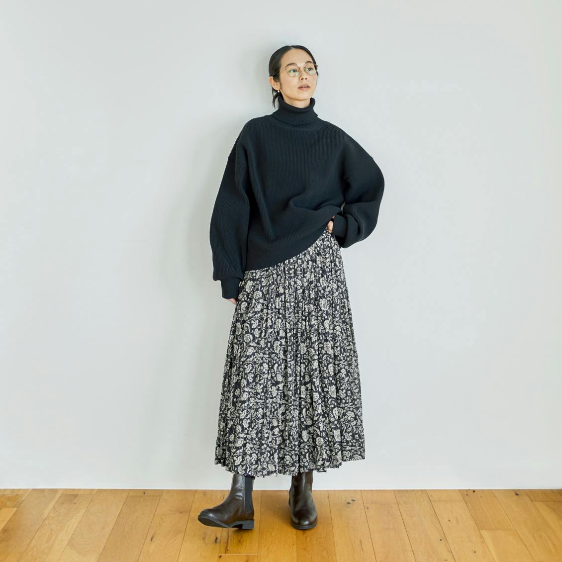 Soi-e / ソワ / 花柄コットンスカート - 北欧、暮らしの道具店