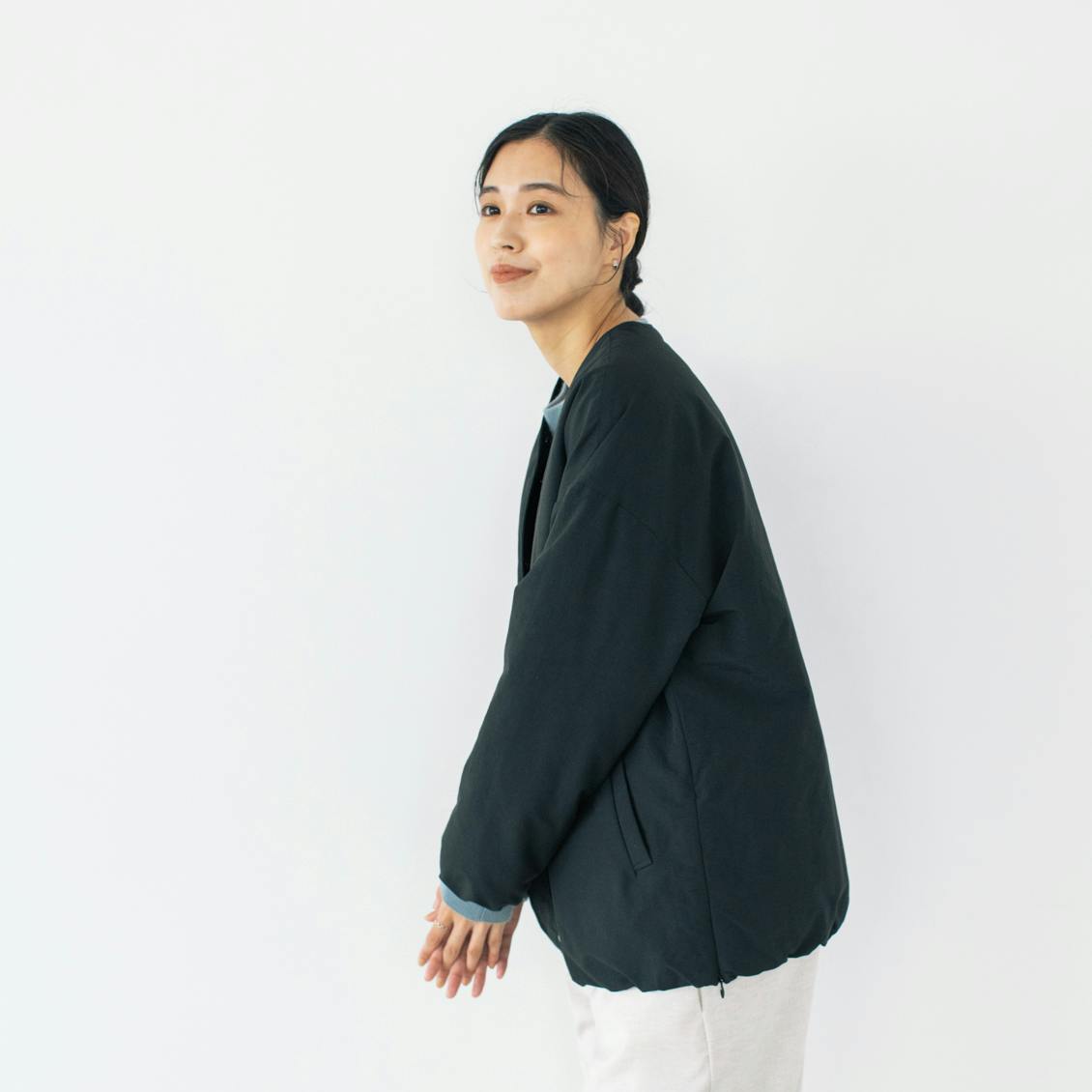 ふんわり軽くてあったかい」洗えるショート丈コート（中綿入り