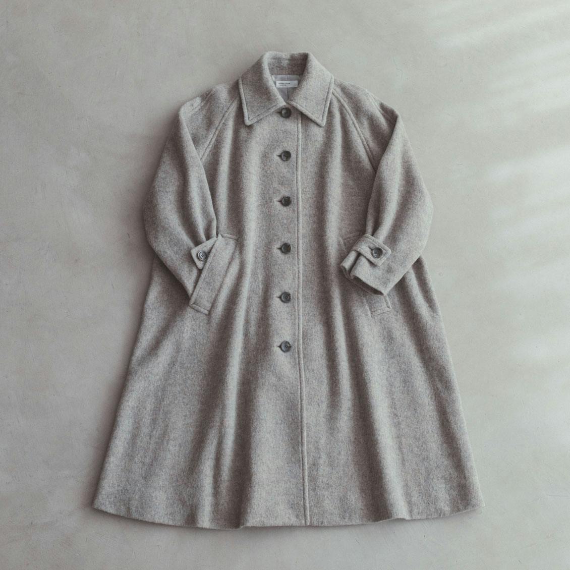 かろやかに揺れるウールロングコート / ウォームグレー（S・Mサイズ