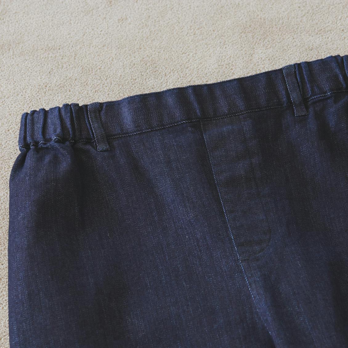 動きやすくて、あったかい」裏起毛のペグパンツ / インディゴ