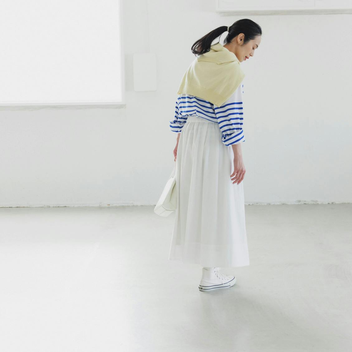 凛とした、大人のための白スカート（S / M サイズ） - 北欧、暮らしの