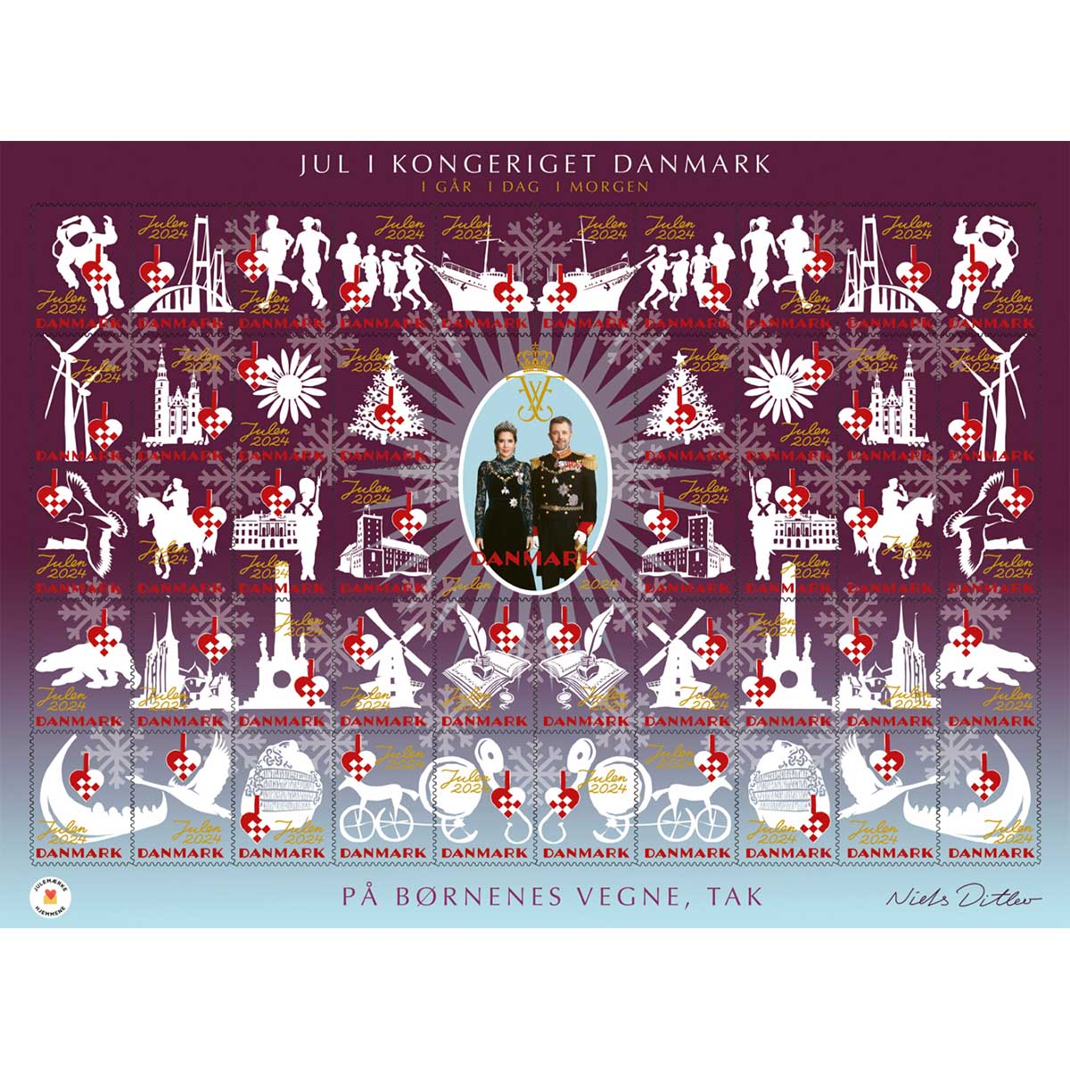 Danish Christmas Seals デンマーク クリスマス シール ( 2024年 / 1