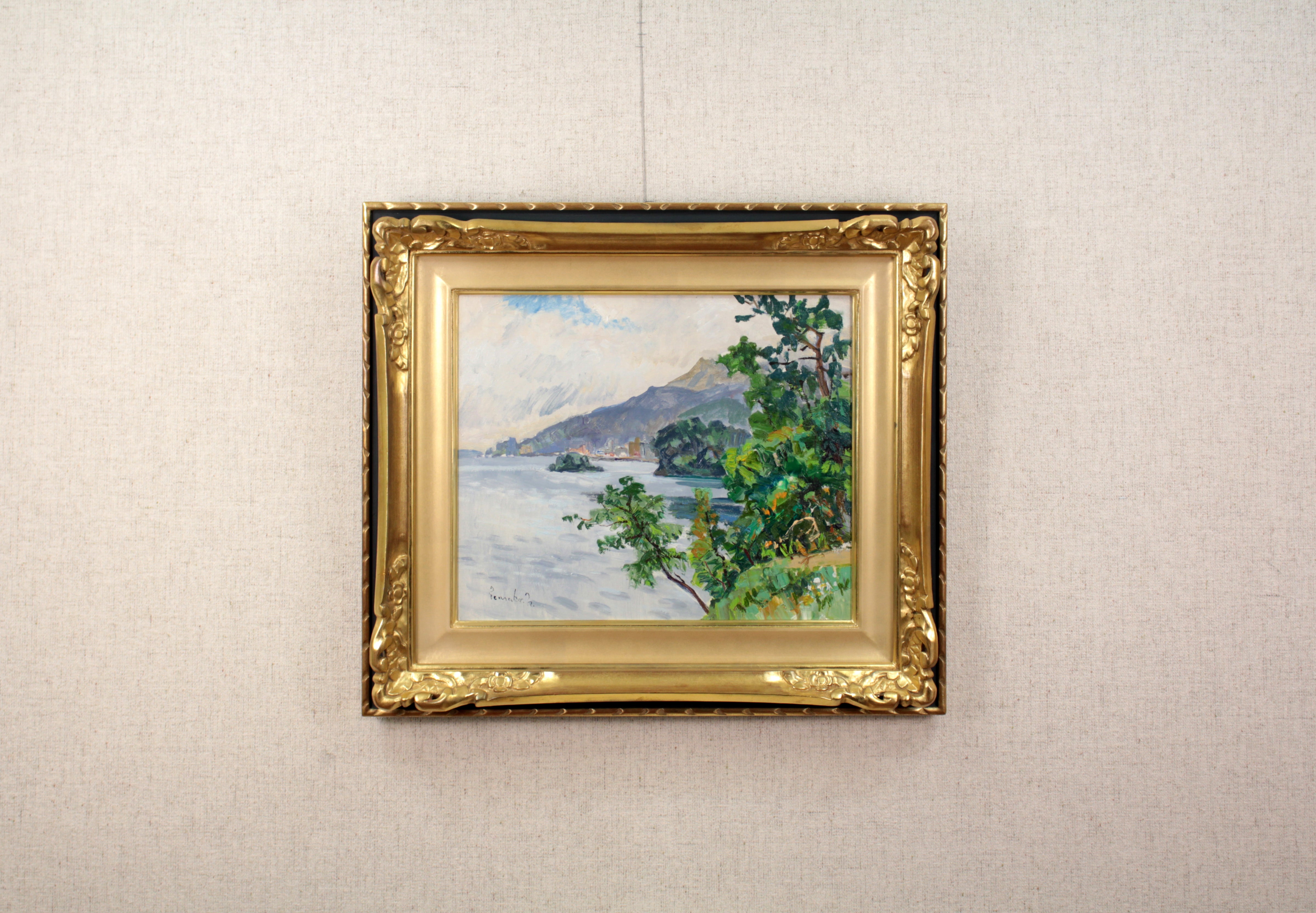 中村善策 『洞爺湖畔』 油彩画 - 北海道画廊