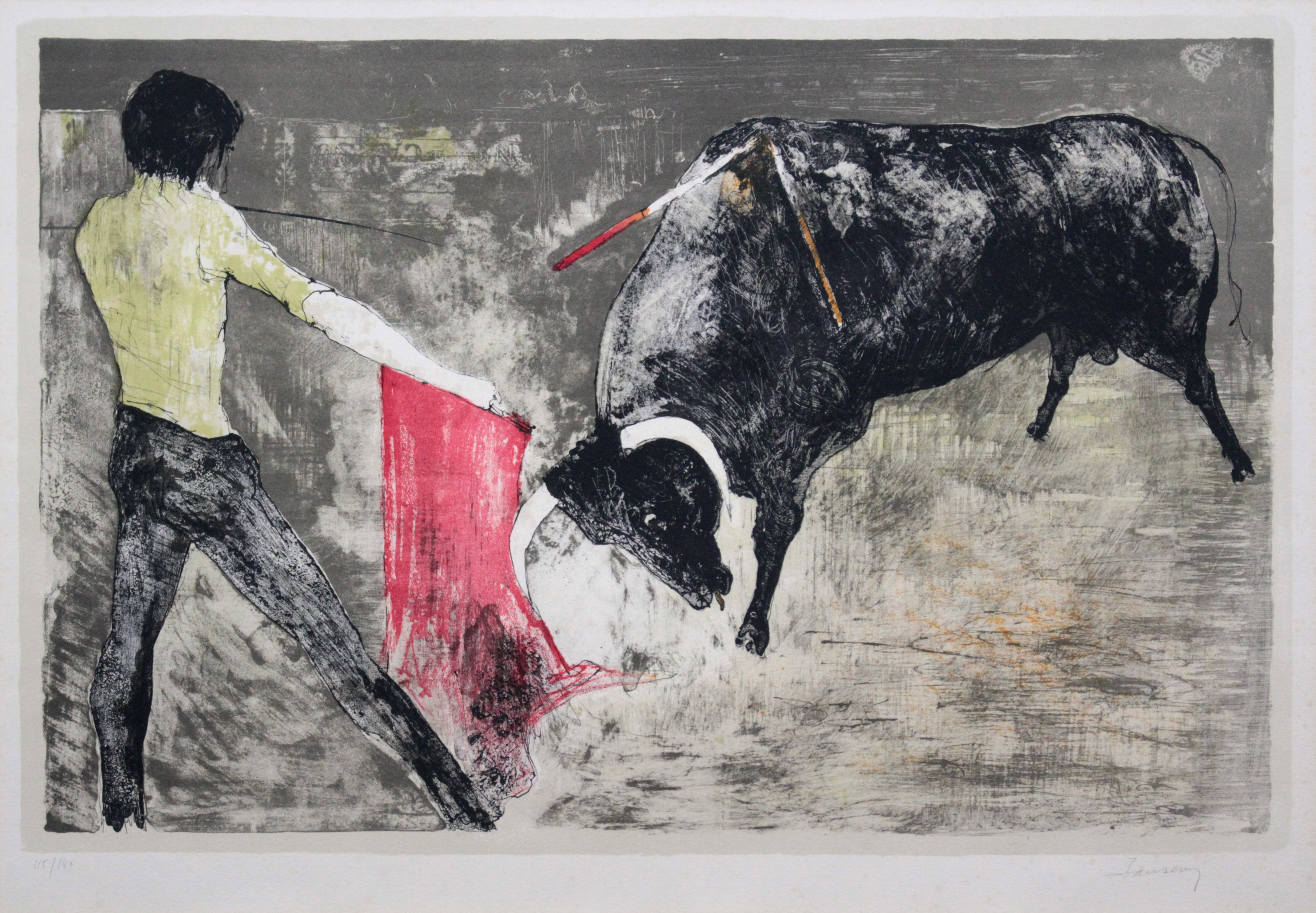 ジャン・ジャンセン 『闘牛』 リトグラフ - 北海道画廊