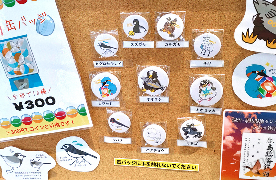 水鳥缶バッジガチャ販売中！ – 鉾田市観光物産協会