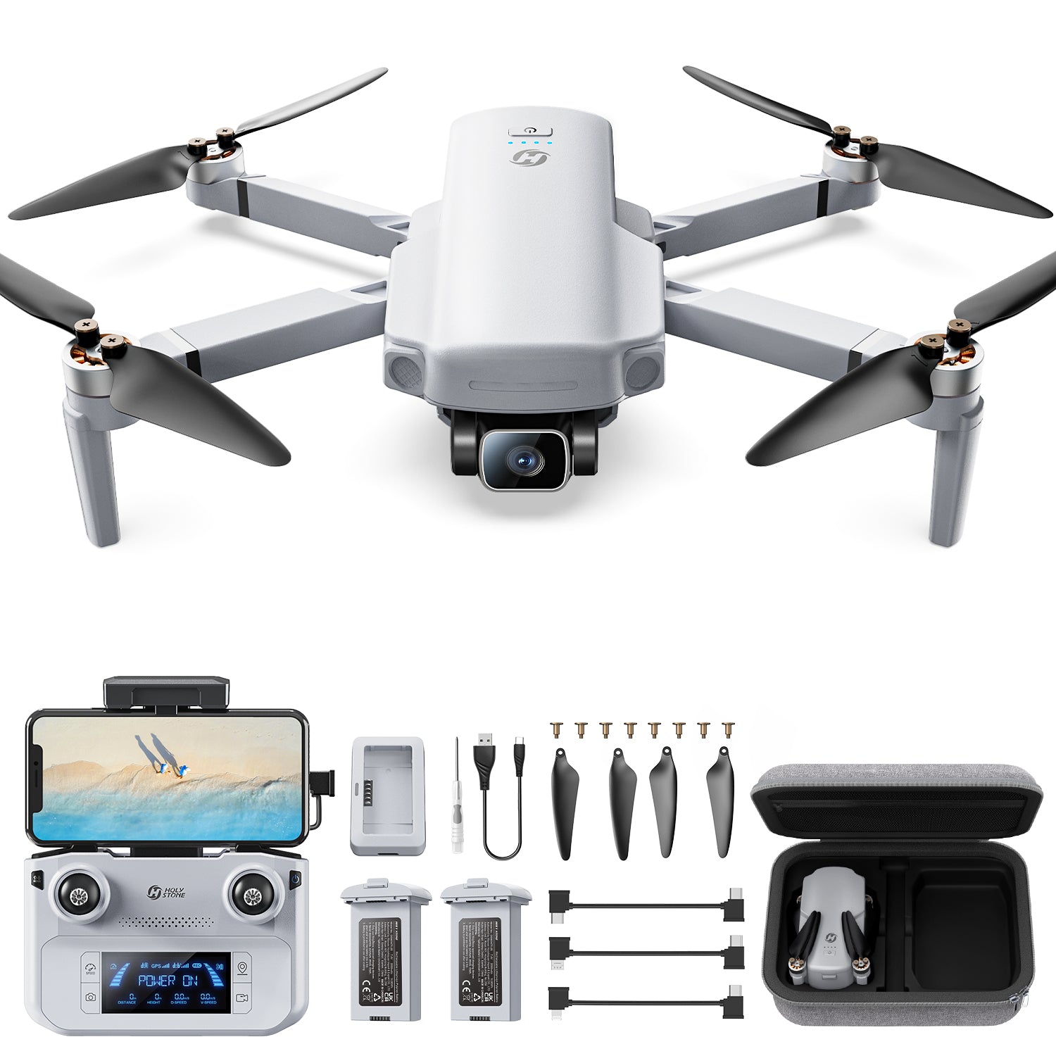 Holy Stone ドローン カメラ付き 屋外 GPS搭載 リモートID内蔵 4K