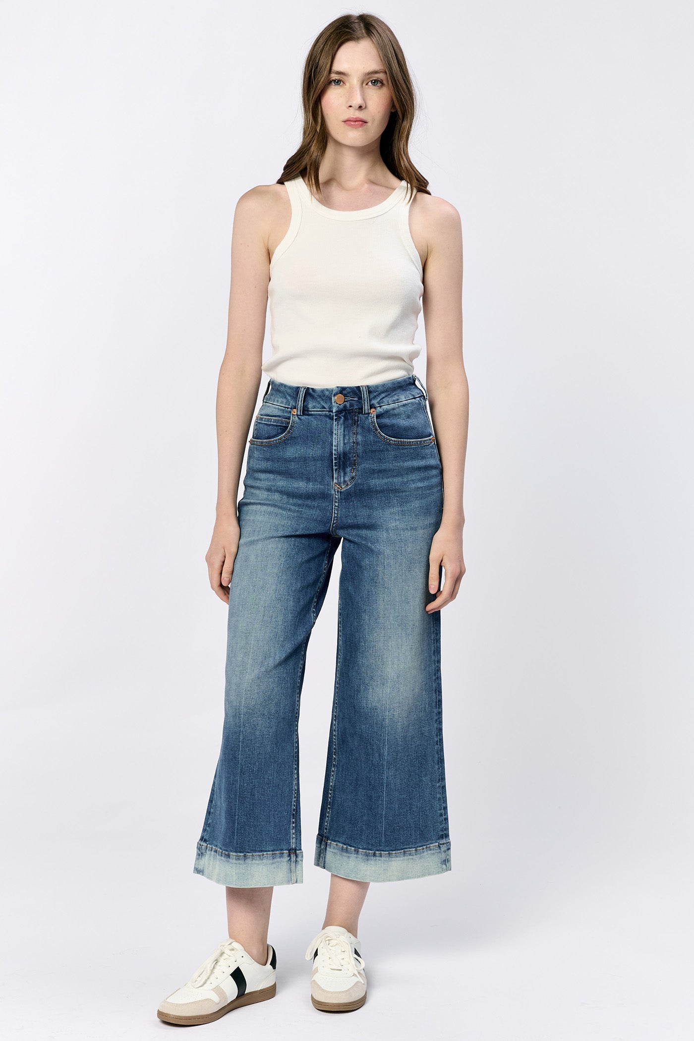 Dear John Audrey High Rise Faded Wide Leg Jeans