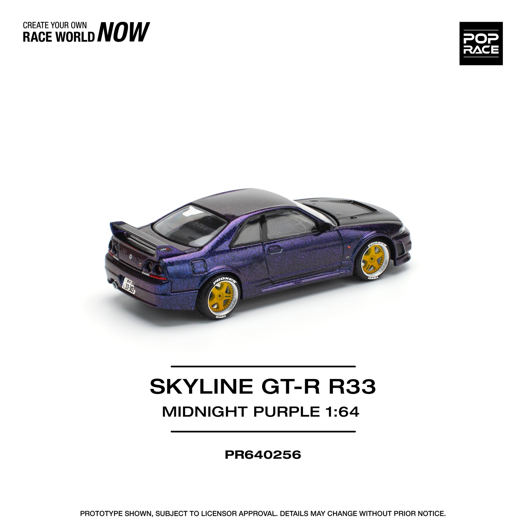 Preorder] POPRACE 1:64 NISSAN SKYLINE GT-R R33 NISMO MIDNIGHT