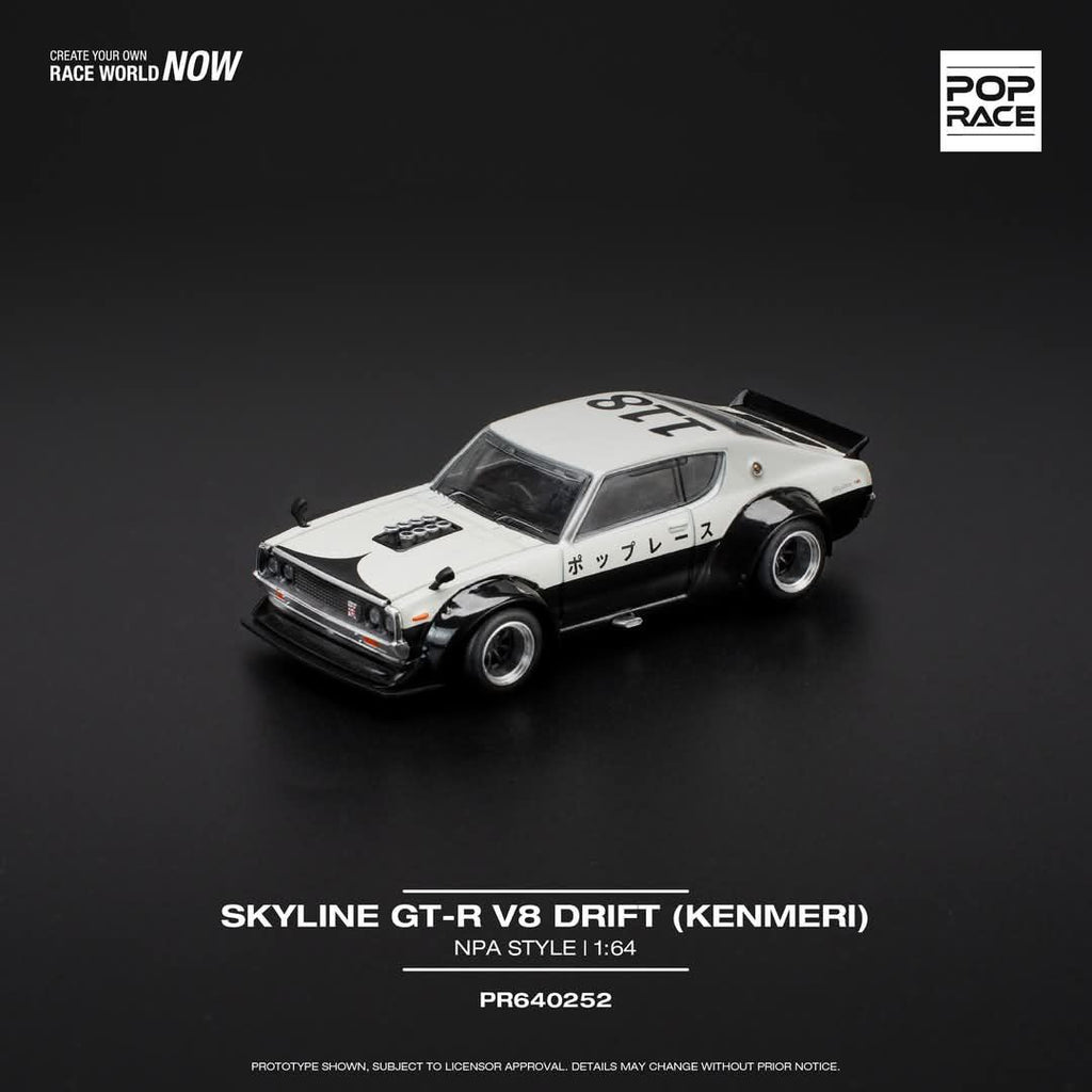 POPRACE 1:64 NISSAN SKYLINE GT-R V8 DRIFT (KENMERI) - NPA STYLE