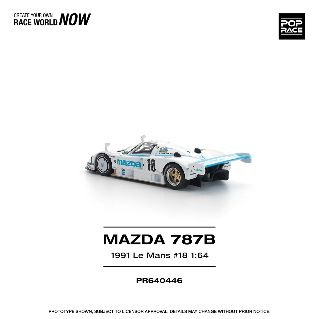 Preorder] POPRACE 1:64 MAZDA 787B 1991 LE MANS 24HRS #18 PR640446