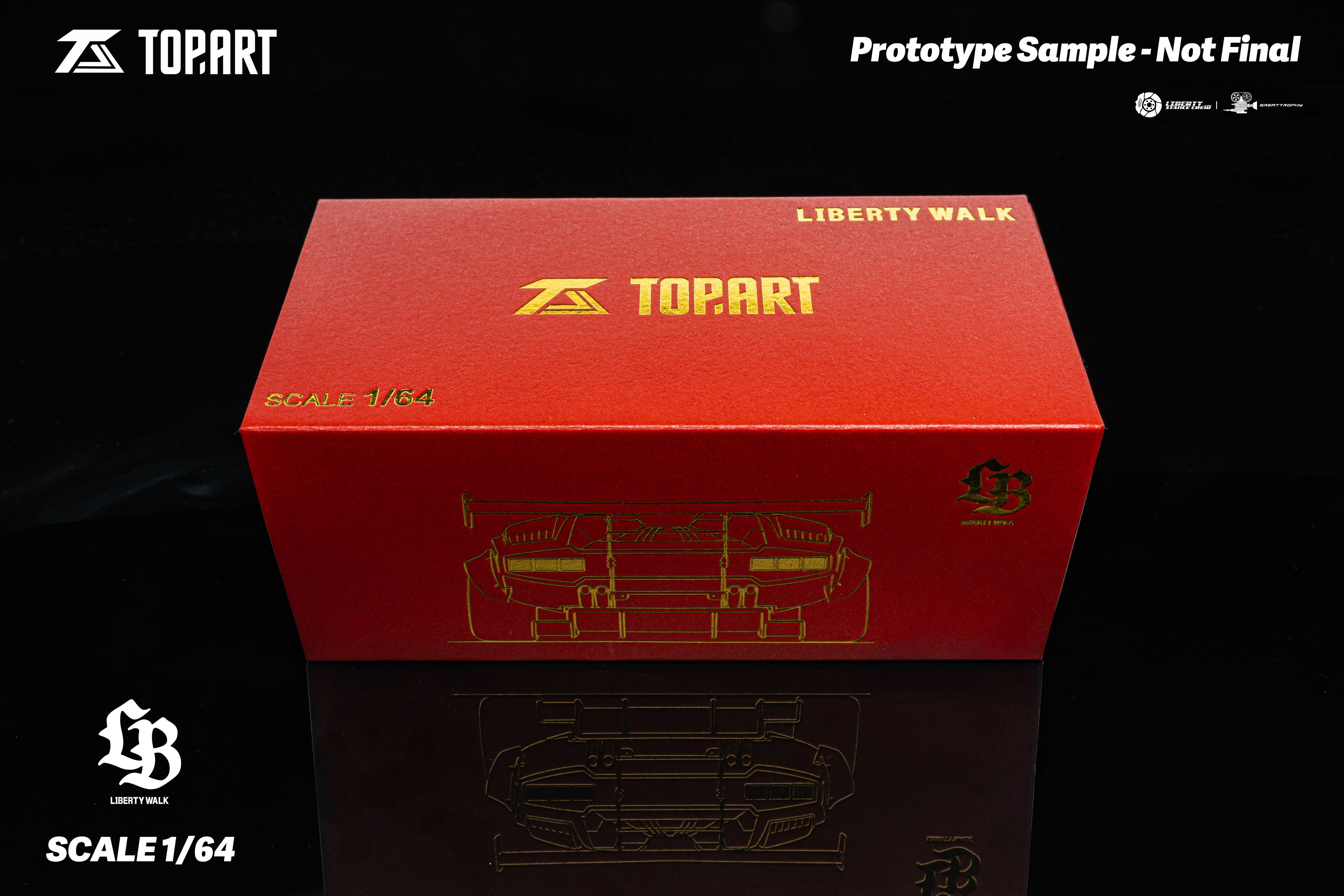 TOPART 1:64 LBWK Lamborghini Countach - Chrome Red – Horizon Diecast