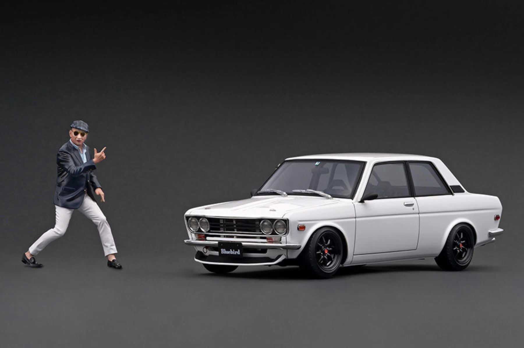 Preorder] Ignition Model 1:18 Datsun Bluebird (510) White With Mr