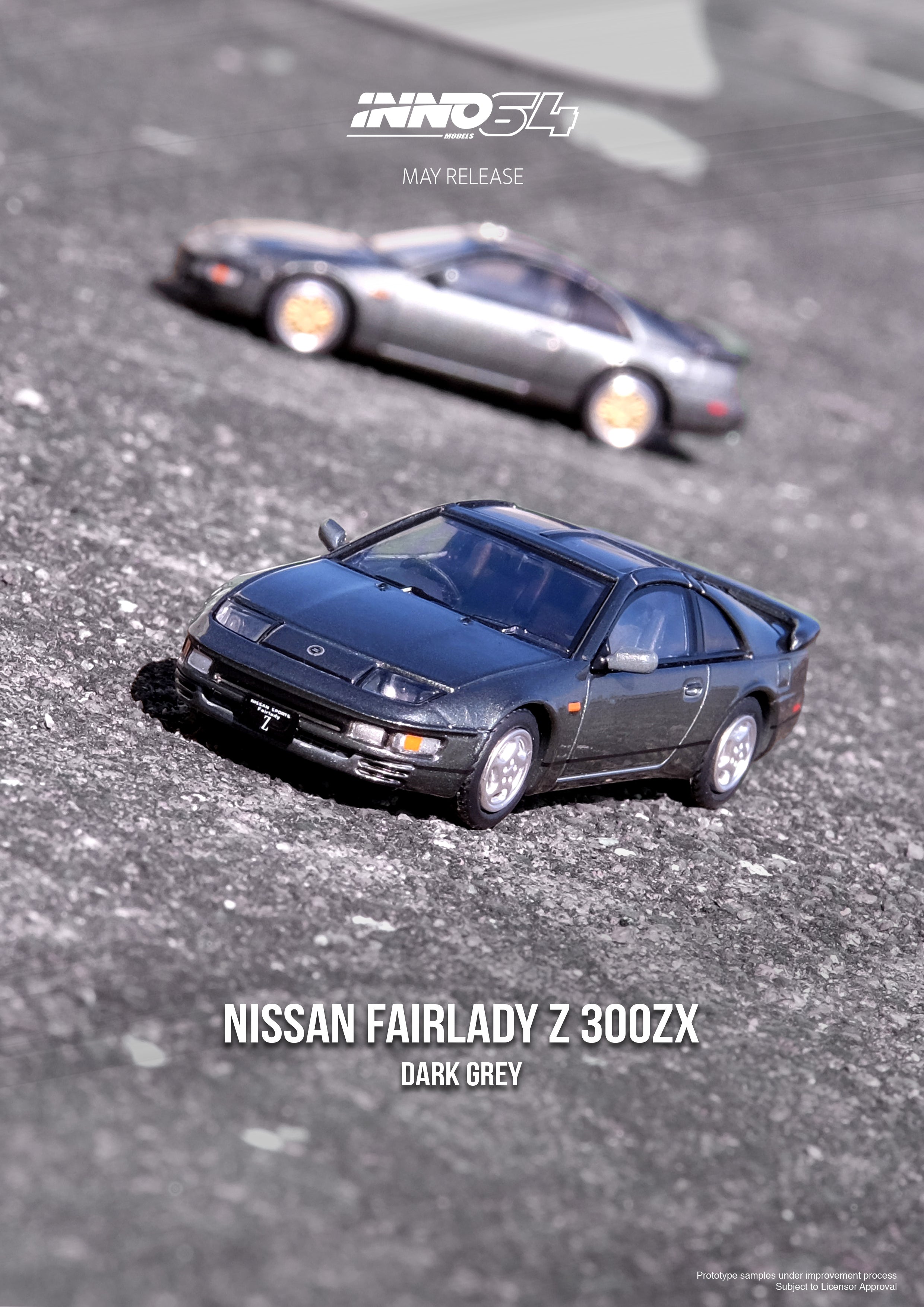 Inno64 1:64 Nissan 300ZX (Z32) Oxford Grey Metallic IN64-300ZX-OGM