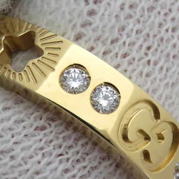 グッチ GUCCI アイコン スター ダイヤリング イエローゴールド K18YG