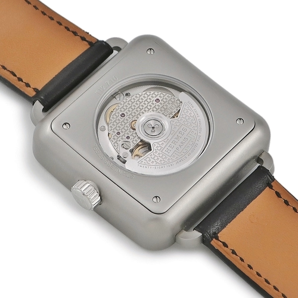 エルメス HERMES カレ アッシュ T12.710 自動巻き メンズ ブラック