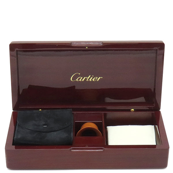 カルティエ Cartier 時計ケース ジュエリーケース ブラウン ウッド