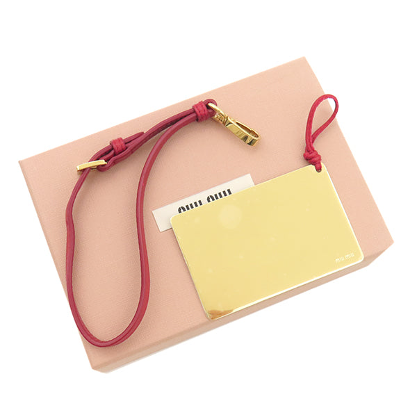 ミュウミュウ MIU MIU マテラッセ 5MC107 ロッソ レザー カードケース