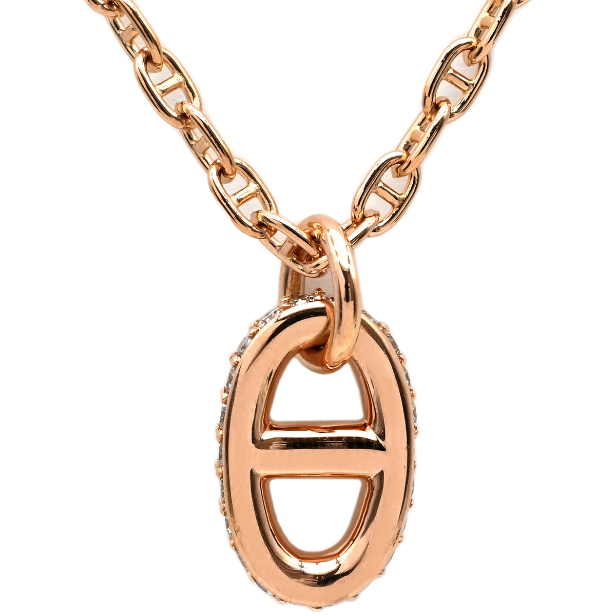 エルメス HERMES ファランドールPM ペンダント H221303B ローズ