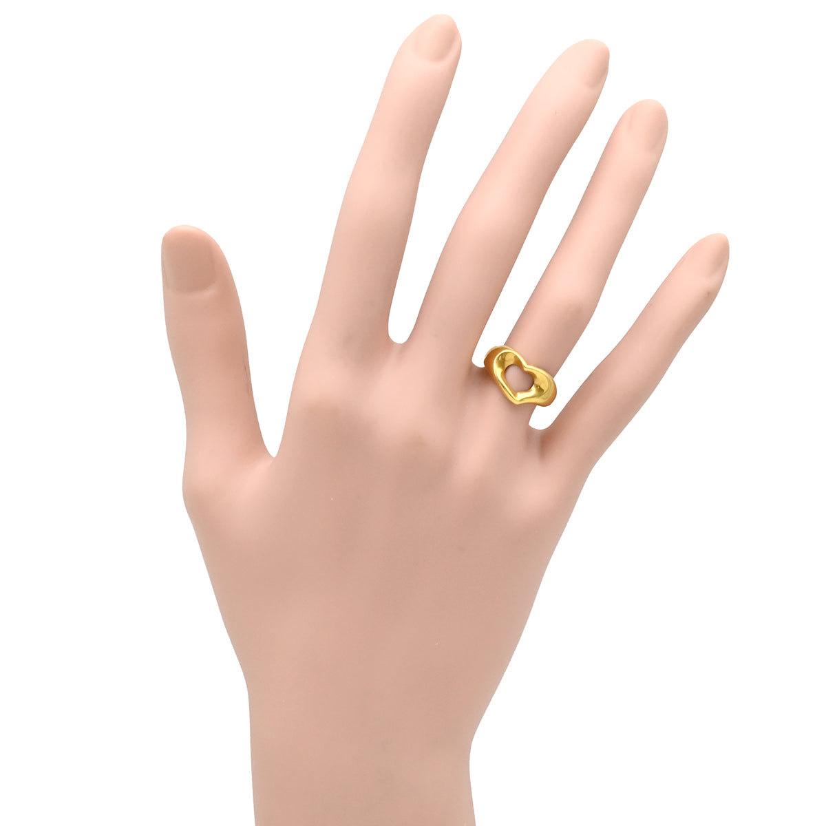 ティファニー Tiffany & Co オープンハート イエローゴールド リング