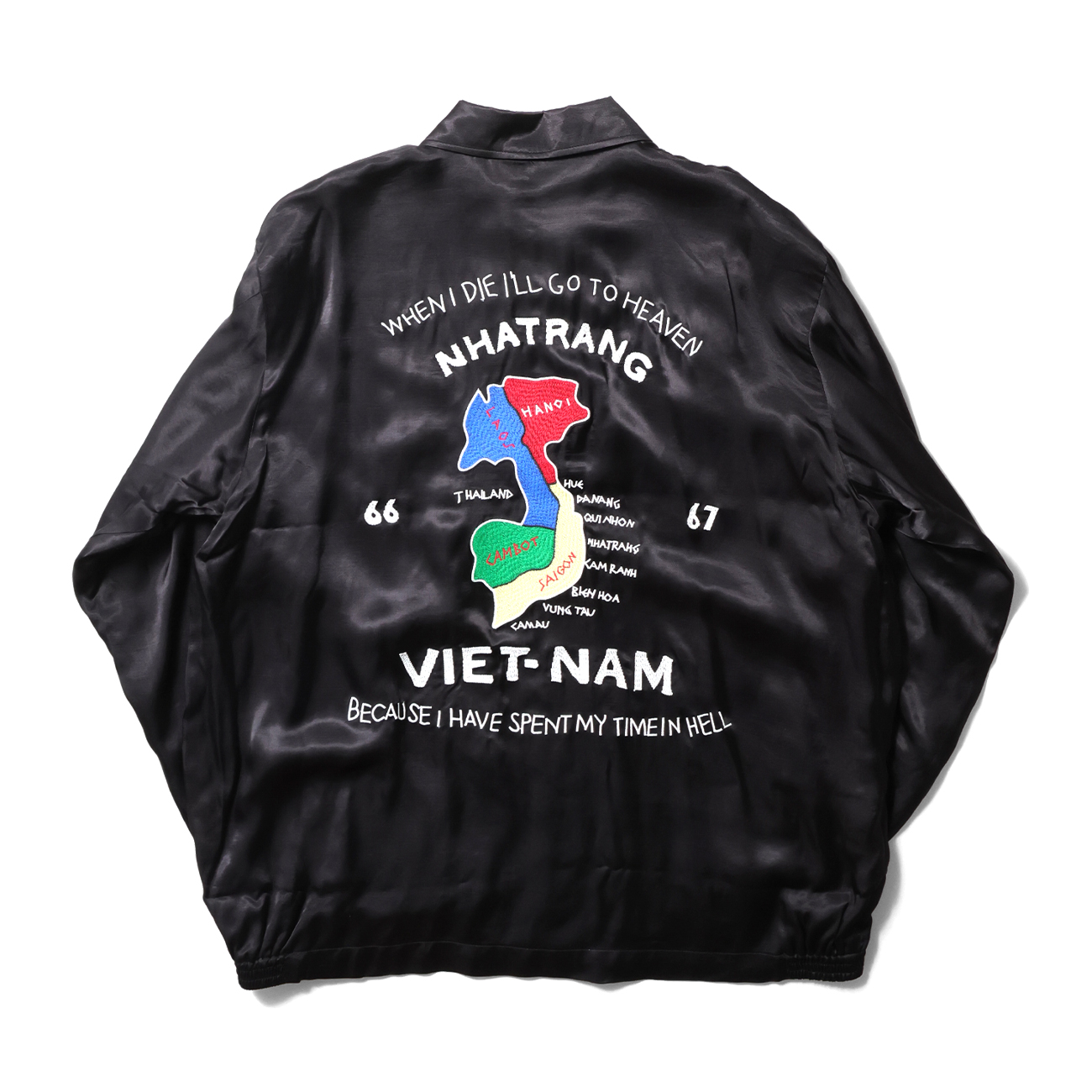 人気の『ベトナムジャケット』のボディに、“レーヨンサテン”を使用した