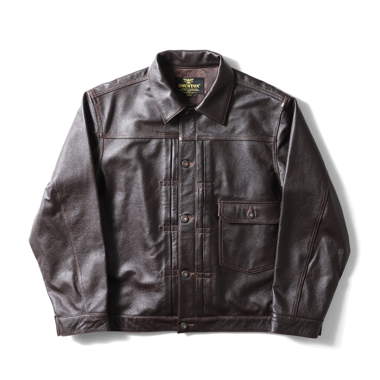 やや厚手のカウレザーを使用した、1stタイプの『トラッカージャケット