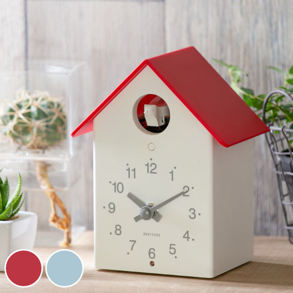 鳩時計 ふいごカッコー 置き時計 掛け時計夜間停止機能 北欧 おしゃれ