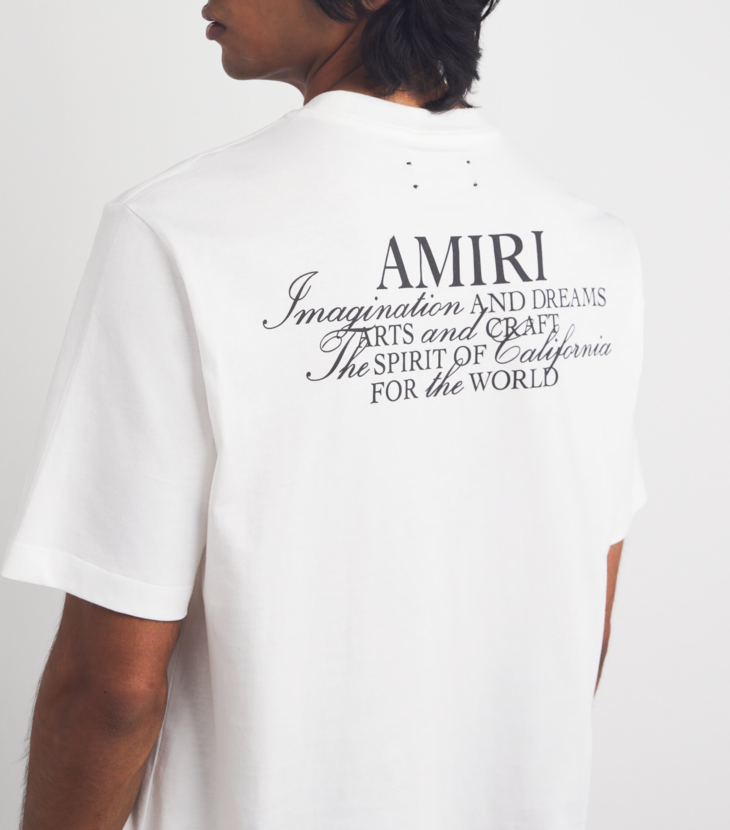 AMIRI White Cotton Spirit Logo T-Shirt | Harrods US