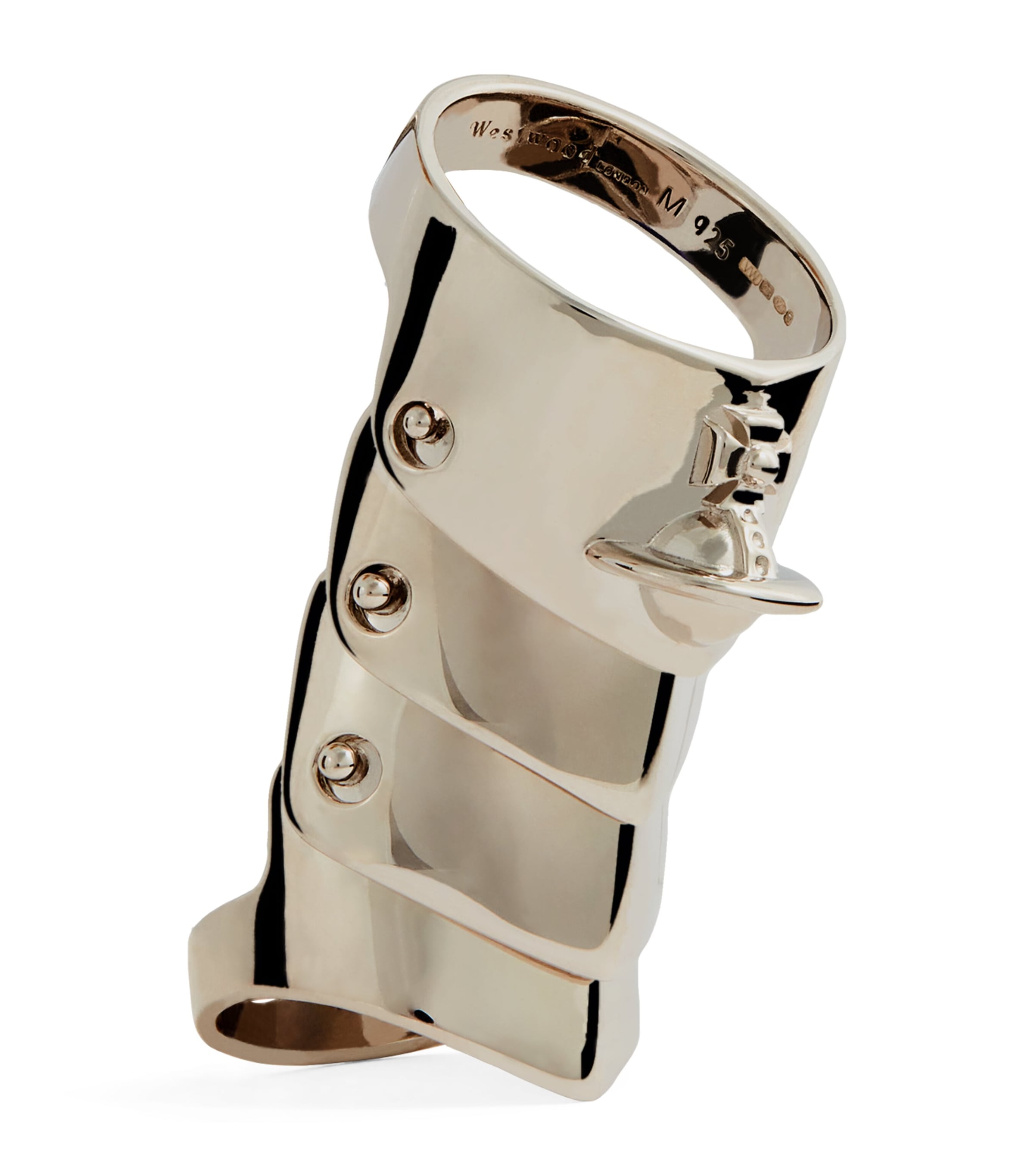 Vivienne Westwood Sterling Silver Armour Ring | Harrods US