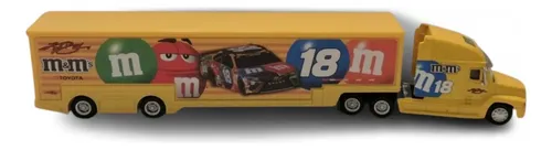 Miniatura Nascar 1/64 Kyle Busch #18 M&m's Team Hauler 20 Amarelo