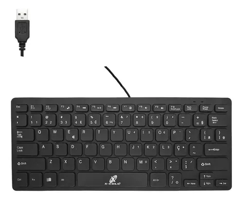 Mini Teclado Slim Usb Preto Xc-tec-02 X-cell - Abnt | MercadoLivre