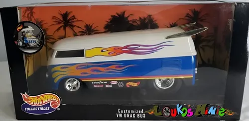 Hot Wheels Collectibles Customized Vw Drag Bus Escala 1:18 Azul