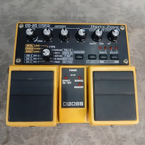 Boss Od-20 Drive Zone Over Drive E Distorção Amarelo | MercadoLivre