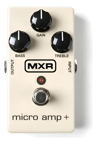 Pedal MXR M233 Micro Amp Plus Análogo para Guitarra Elétrica