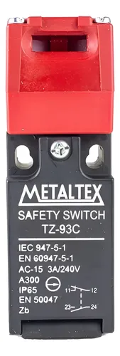 Chave De Segurança Tz93c-pt Com Atuador P/ Nr12 - Metaltex | Frete