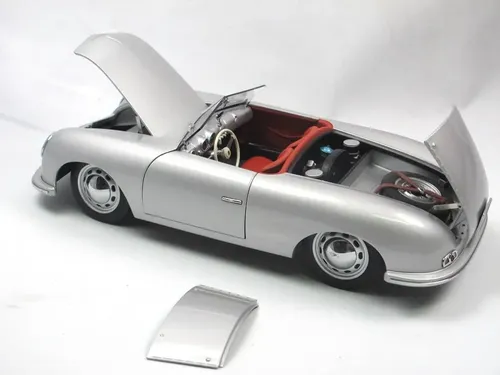 Porsche 356 1948 First Porsche Museum Autoart Miniatura 1/18 Prata