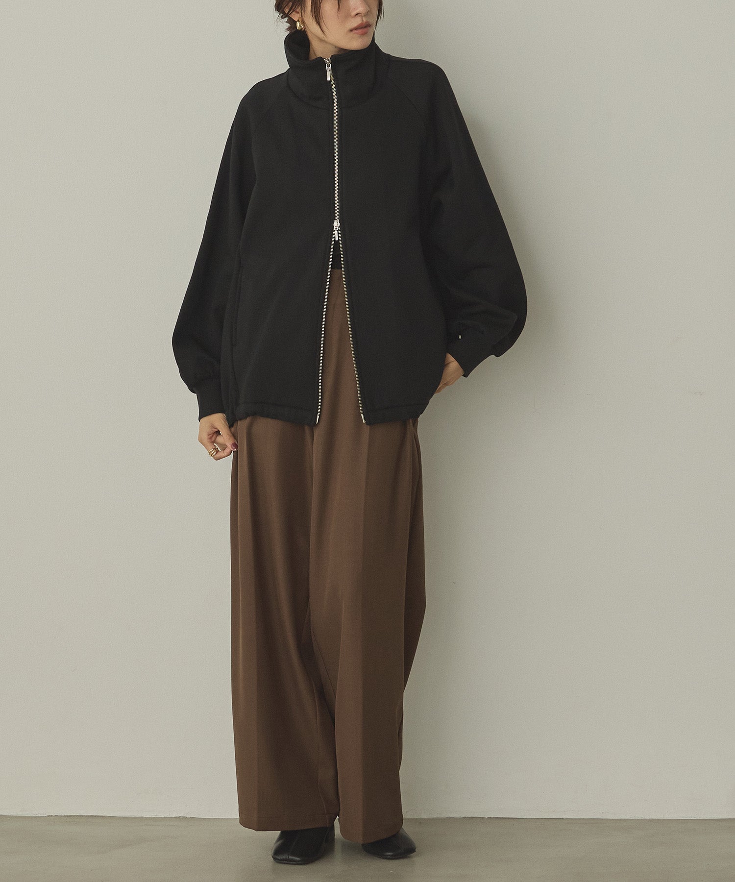 裏起毛 Wジップブルゾン