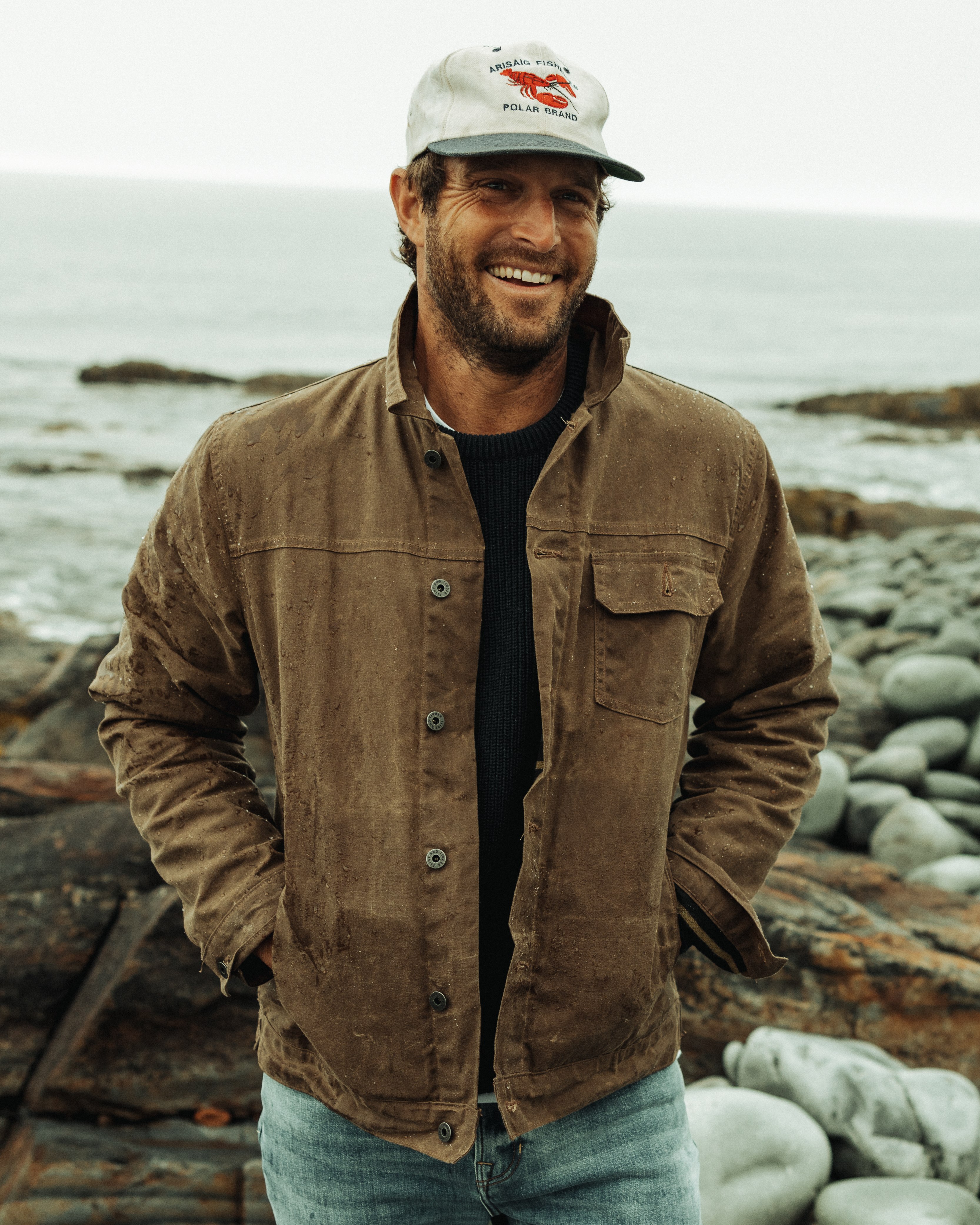 Flint and Tinder Flannel-Lined Waxed Trucker Jacket - Havana