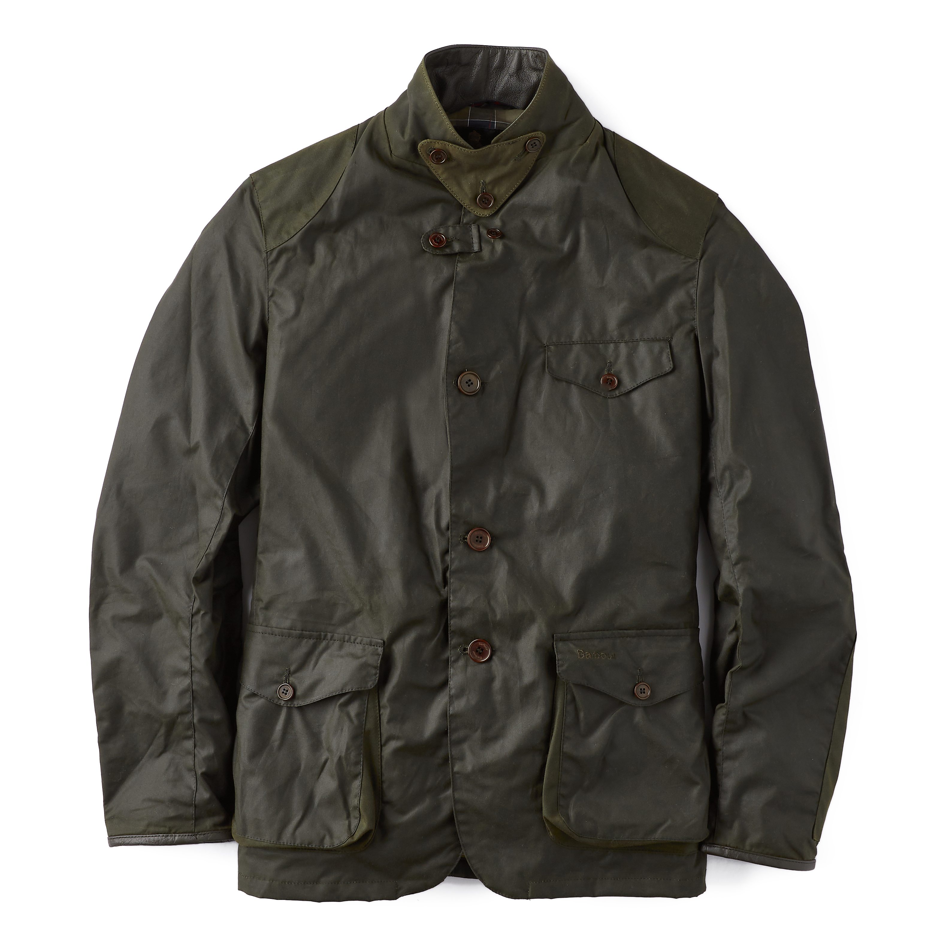 Barbour Beacon Waxed Blazer Jacket - Olive | Waxed Jackets | Huckberry
