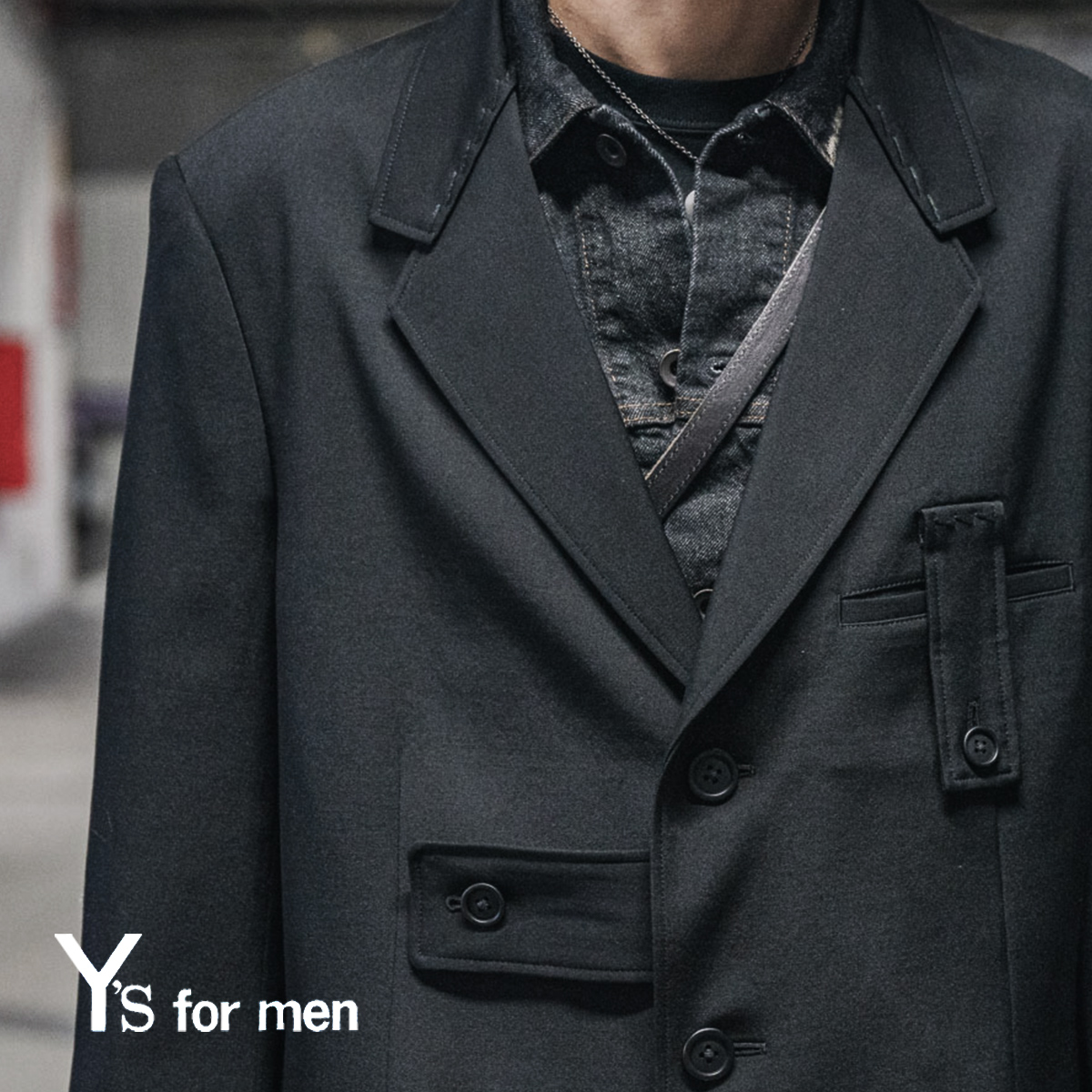 Y'S FOR MEN WOOL GABARDINE JACKET WITH HAND STITCH | HUES 福岡